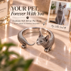 Custom 3D Relief Pet Photo Ring Personalized 925 Sterling Silver Wrap Russian Blue Ring Gift for Cat Mom