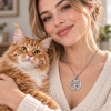 Personalized 925 Sterling Silver 3D Relief Pet Photo Coin Necklace Custom  Pet Portrait Coin Medallion Gift For Pet Lovers