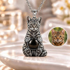 Personalized 3D Embossed Bengal Photo Projection Necklace Custom 925 Sterling Silver Pet Pendant Gift for Cat Mom