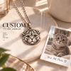 Personalized 3D Embossed Cat Head Photo Necklace Custom 925 Sterling Silver Scottish Fold Pendant Unique Pet Owner Gift