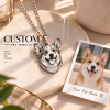 Personalized 3D Embossed Dog Head Photo Necklace Custom 925 Sterling Silver Corgi Pendant Unique Pet Owner Gift