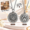 Personalized 3D Embossed Bengal Coin Photo Name Necklace Custom 925 Sterling Silver Pet Portrait Coin Necklace Gift for Cat Mom