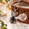 Personalized 3D Embossed Sphynx Photo Projection Necklace Custom 925 Sterling Silver Pet Pendant Gift for Cat Mom