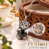 Personalized 3D Embossed Scottish Fold Photo Projection Necklace Custom 925 Sterling Silver Pet Pendant Gift for Cat Mom