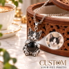 Personalized 3D Embossed Mixed-breed cat Photo Projection Necklace Custom 925 Sterling Silver Pet Pendant Gift for Cat Mom