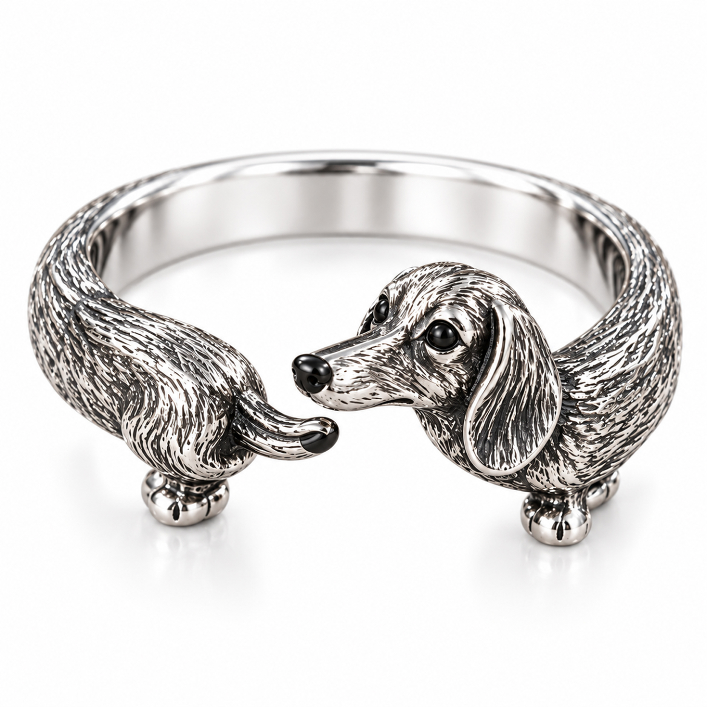 Personalized Pet Photo Wrap Ring – Custom 3D Carved 925 Sterling Silver Dog Ring