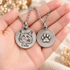 Personalized 925 Sterling Silver 3D Relief Pet Photo Coin Necklace Custom  Pet Portrait Coin Medallion Gift For Pet Lovers