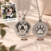 Personalized 3D Embossed Mixed-breed Dog Coin Photo Name Necklace Custom 925 Sterling Silver Pet Portrait Coin Necklace Gift for Dog Mom
