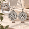 Personalized 3D Embossed Scottish Fold Coin Photo Name Necklace Custom 925 Sterling Silver Pet Portrait Coin Necklace Gift for Cat Mom