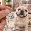 Personalized 925 Sterling Silver 3D Relief Pet Photo Coin Necklace Custom  Pet Portrait Coin Medallion Gift For Pet Lovers