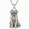 Personalized S925 Sterling Silver 3D Sculpted Pet Photo Necklace Custom Pet Relief Pendant Unique Dog Cat Memorial Jewelry Gift for Pet Lovers