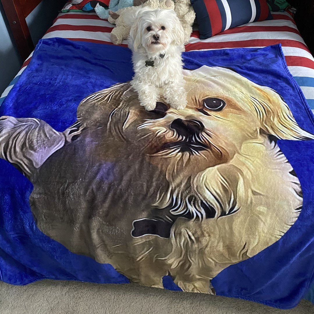 Pet Picture Blanket Personalized Dog Blankets Custom Dog Blanket with Picture