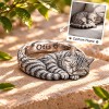 Custom 3D Embossed Sleeping Pet Ring Personalized 925 Sterling Silver Photo American Shorthair Ring Cat Memorial Gift
