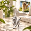 Personalized 3D Dog Photo Necklace Custom 925 Sterling Silver Golden Retriever Pendant Jewelry Gift for Dog Mom
