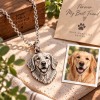 Personalized 3D Embossed Dog Head Photo Necklace Custom 925 Sterling Silver Golden Retriever Pendant Unique Pet Owner Gift