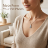 Personalized 925 Sterling Silver 3D Relief Full Body Pet Portrait Necklace Custom Photo Name Pendant Gift For Pet Lovers