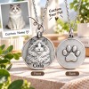 Personalized 3D Embossed Ragdoll Coin Photo Name Necklace Custom 925 Sterling Silver Pet Portrait Coin Necklace Gift for Cat Mom