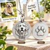 Personalized 3D Embossed Labrador Retriever Coin Photo Name Necklace Custom 925 Sterling Silver Pet Portrait Coin Necklace Gift for Dog Mom