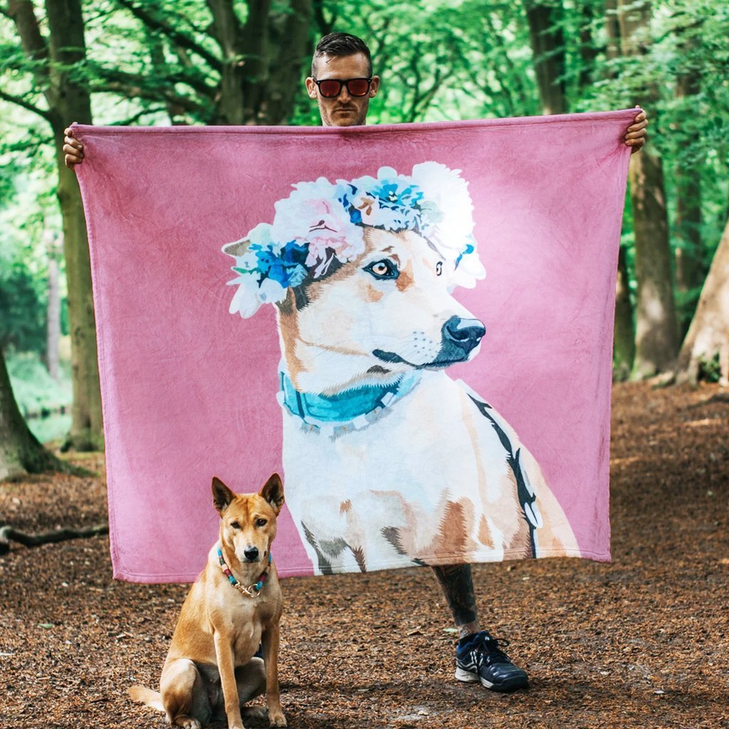 Dog Picture Blanket Custom Pet Photo Blanket Custom Blanket with Dog Picture