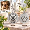 Personalized 3D Embossed French Bulldog Coin Photo Name Necklace Custom 925 Sterling Silver Pet Portrait Coin Necklace Gift for Dog Mom