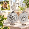 Personalized 3D Embossed Golden Retriever Coin Photo Name Necklace Custom 925 Sterling Silver Pet Portrait Coin Necklace Gift for Dog Mom