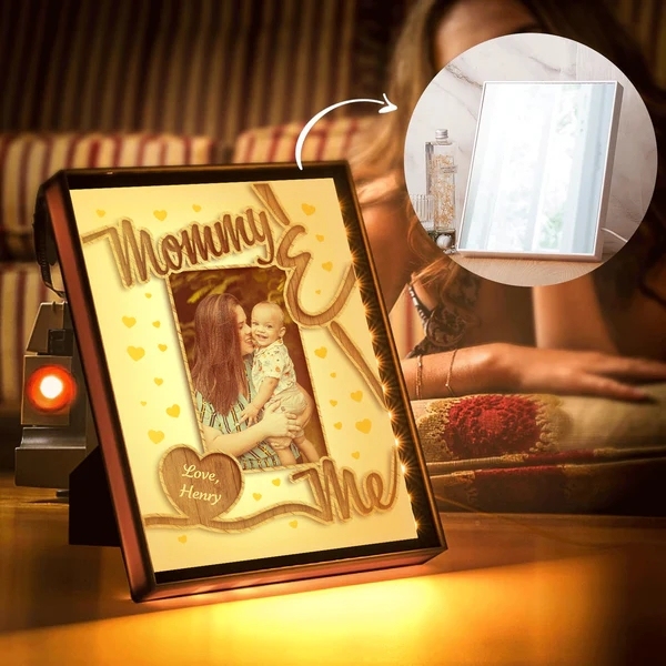 Custom LED Mirror Frame Lamp Gifts for Mum Personalized Mommy & Me LED Mirror Frame Lamp-1