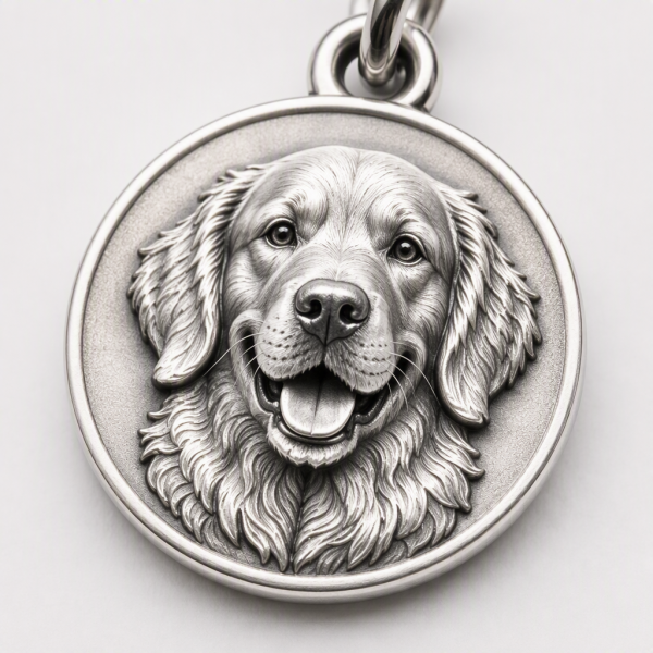 Personalized 925 Sterling Silver Custom 3D Relief Pet Portrait Photo Necklace Urn Cylinder Pendant Pet Loss Memorial Keepsake Jewelry Gift For Pet Lovers