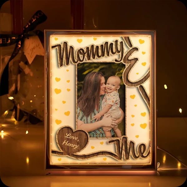 Custom LED Mirror Frame Lamp Gifts for Mum Personalized Mommy & Me LED Mirror Frame Lamp-1