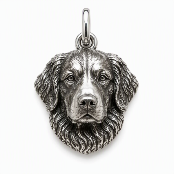 Custom 925 Sterling Silver 3D Pet Photo Portrait Pendant Sculpted Dog Cat Head Charm Memorial Gift For Her