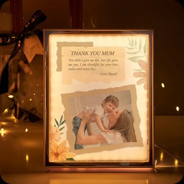 Custom LED Mirror Frame Lamp Gifts for Mum Personalized Mommy & Me LED Mirror Frame Lamp-1
