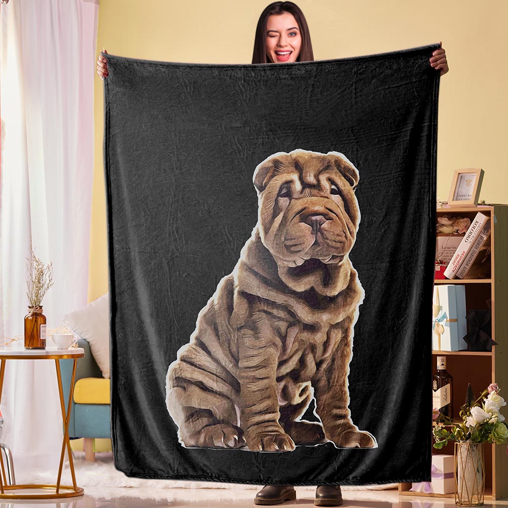 Personalised Photo Dog Blanket Dog Photo Blanket Personalised Dog Blankets