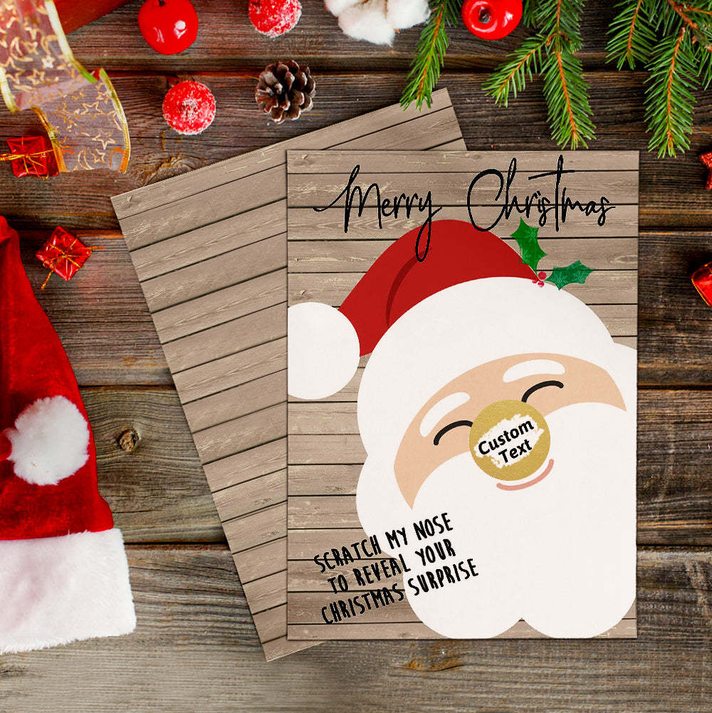 Custom Christmas Scratch Card Personalized Surprise Scratch off Cards - PetGiftsCustom
