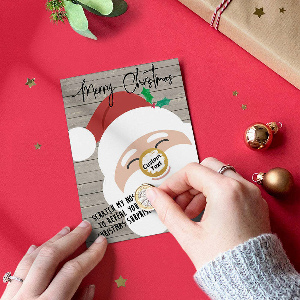 Custom Christmas Scratch Card Personalized Surprise Scratch off Cards - PetGiftsCustom