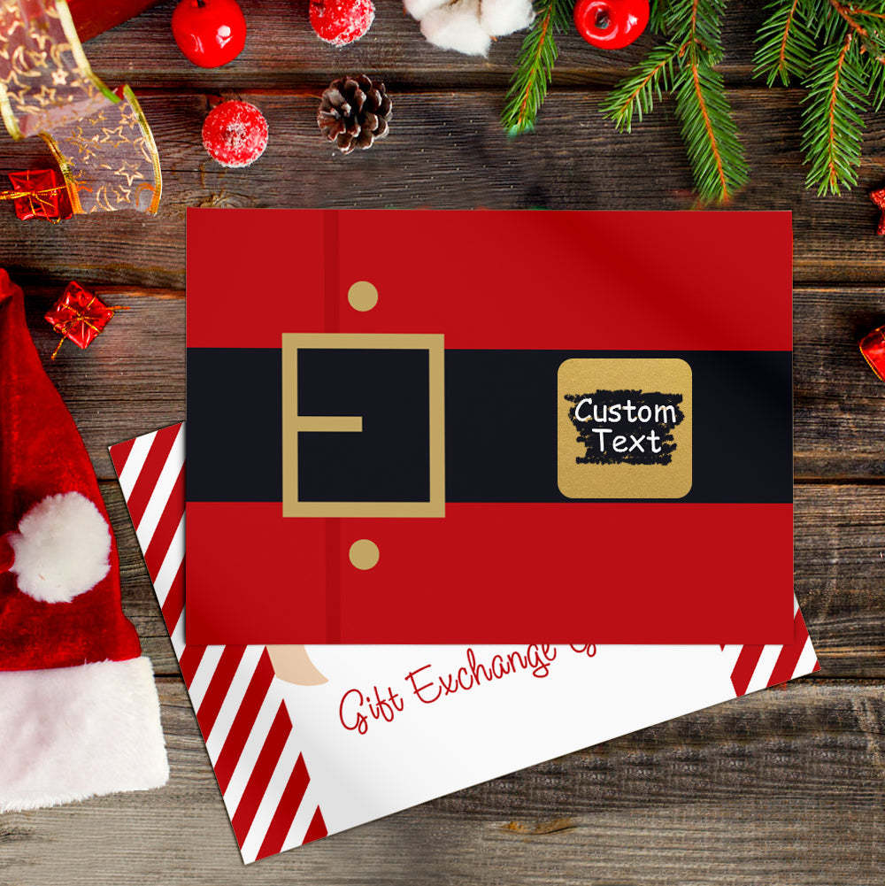 Custom Christmas Scratch Card Personalized Funny Santa Claus Surprise Scratch off Cards - PetGiftsCustom