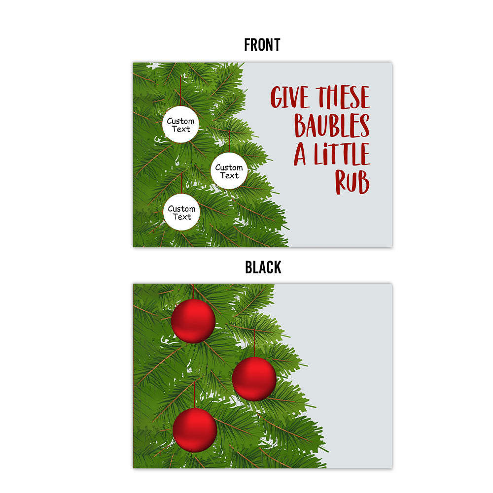 Custom Christmas Scratch Card Personalized Christmas Tree Bells Surprise Scratch off Cards - PetGiftsCustom