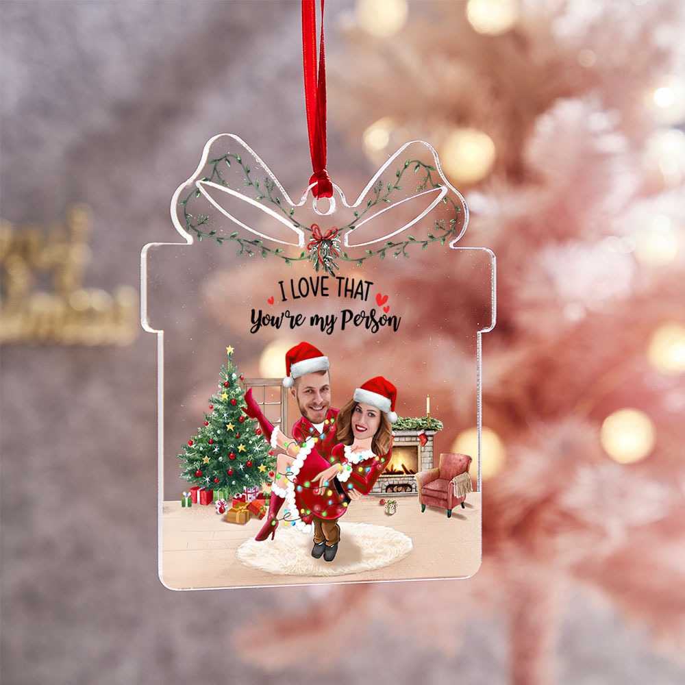 Custom Christmas Tree Ornament Personalized Acrylic Photo Decoration Christmas Gifts for Lover - CustomPetGifts