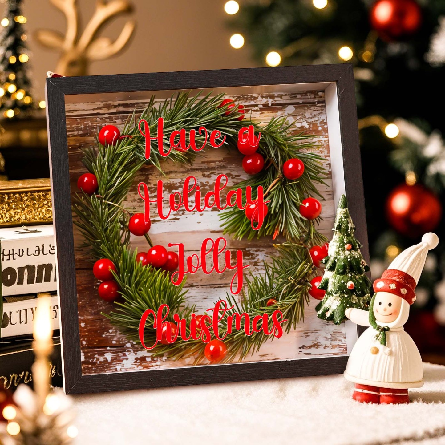 Personalized Christmas Wooden Ornament Custom Holiday Home Decoration Christmas Gift - CustomPetGifts