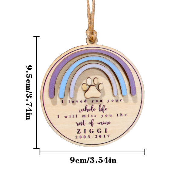 Personalized Rainbow Bridge Pet Memorial Ornament Sympathy Gifts for Pet Lovers - PetGiftsCustom