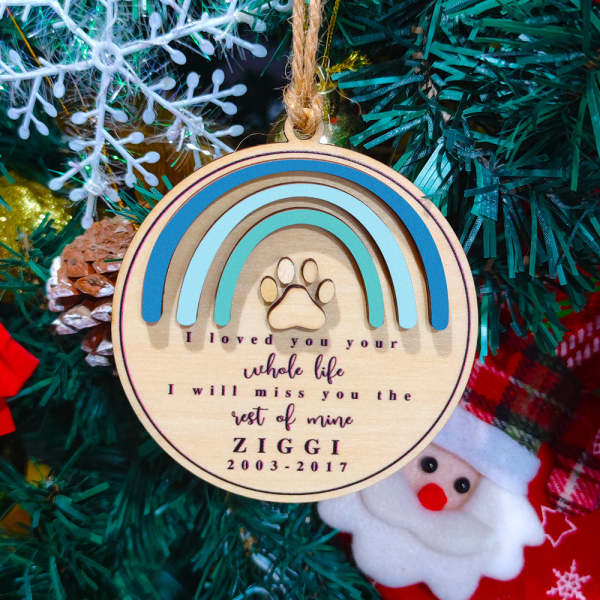Personalized Rainbow Bridge Pet Memorial Ornament Sympathy Gifts for Pet Lovers - PetGiftsCustom