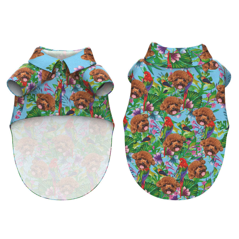 Custom Hawaiian Dog Shirt Personalized Flowers Pet Beach Shirt Clothes Gift for Pets - PetGiftsCustom
