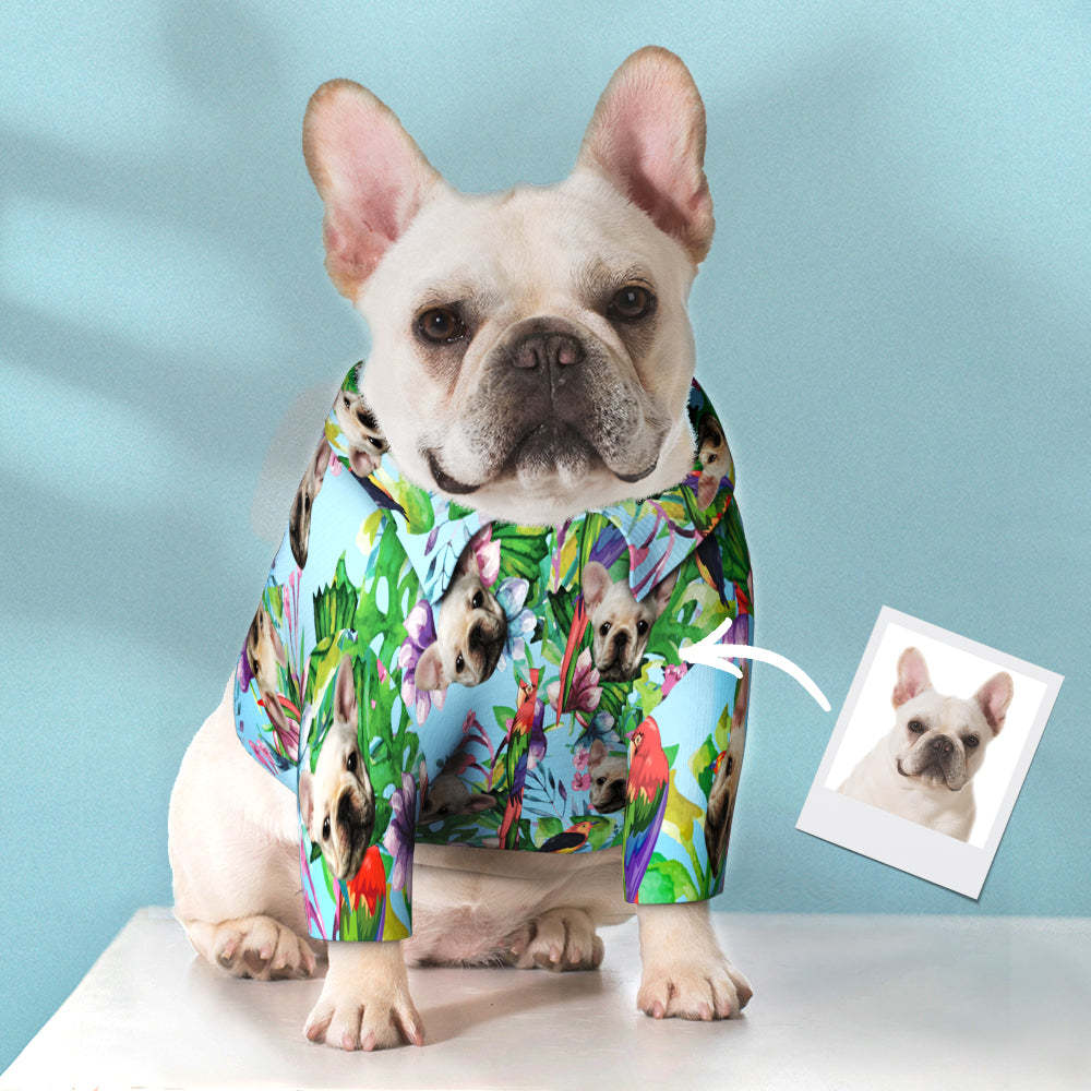 Custom Hawaiian Dog Shirt Personalized Flowers Pet Beach Shirt Clothes Gift for Pets - PetGiftsCustom