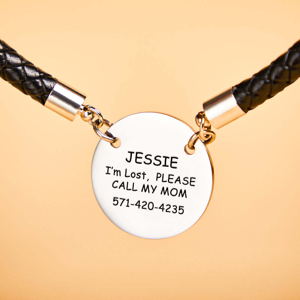 Personalized Collar Engraved Metal Pendant Leather Pet Collar Lovely Pet Gift for Pet Lovers - PetGiftsCustom