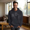 Custom Photo Embroidered Pocket Hoodie Text On Sleeve Colorful Couple Sweatshirt