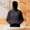 Custom Photo Embroidered Pocket Hoodie Text On Sleeve Colorful Couple Sweatshirt
