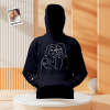 Custom Photo Embroidered Pocket Hoodie Text On Sleeve Colorful Couple Sweatshirt