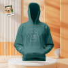 Custom Photo Embroidered Pocket Hoodie Text On Sleeve Colorful Couple Sweatshirt