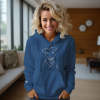 Custom Photo Embroidered Pocket Hoodie Text On Sleeve Colorful Couple Sweatshirt