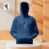 Custom Photo Embroidered Pocket Hoodie Text On Sleeve Colorful Couple Sweatshirt