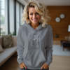Custom Photo Embroidered Pocket Hoodie Text On Sleeve Colorful Couple Sweatshirt