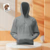 Custom Photo Embroidered Pocket Hoodie Text On Sleeve Colorful Couple Sweatshirt